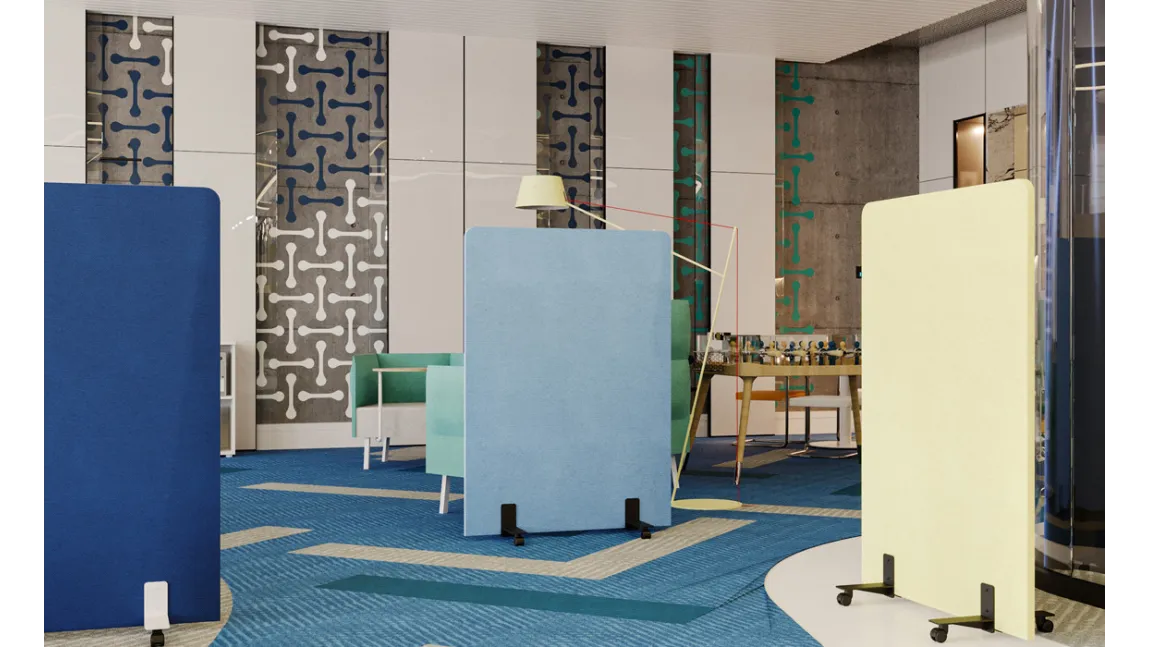 Séparation amovible à roulettes