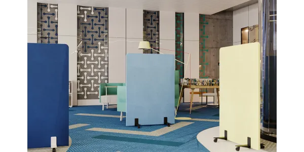 Séparation amovible à roulettes